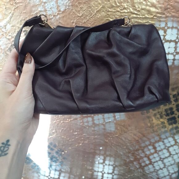 Nwot Zara Genuine Leather Burgundy Mini Bag - Picture 2 of 16